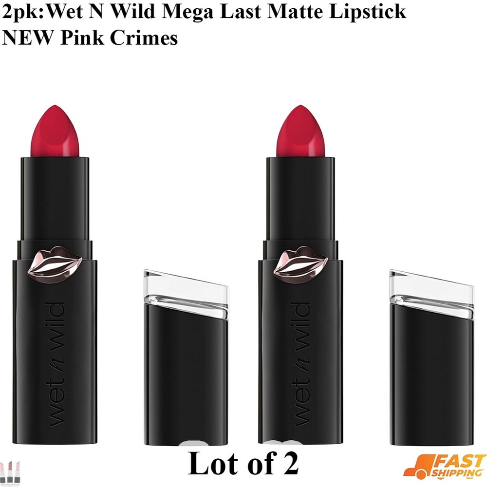 Wet n Wild Mega Last Matte Lipstick - Pink Crimes 2pk